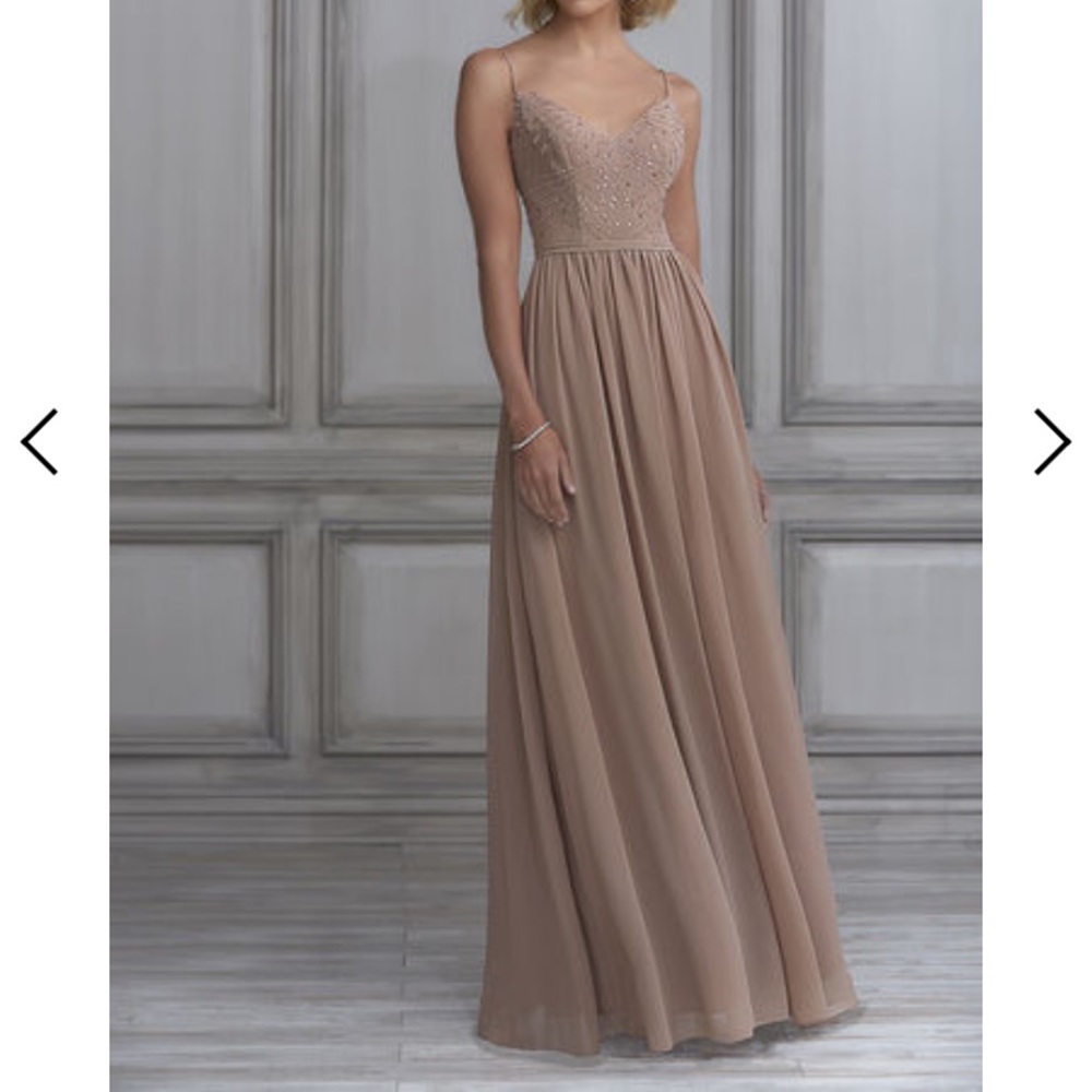 Adrianna Pappel Champaign bridesmaid dress